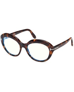 Tom Ford Ft6095-B 052 Optical Frames Acetate Round Normal - Black