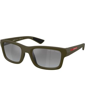 Prada Linea Rossa Ps B10S 15X2F2 Sunglasses Injected Geometric Polarized Nuanced - Black