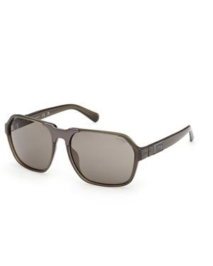 Guess Gu00302 96A Sunglasses Injected Smoke Squared Normal - Grey