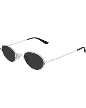 McQueen Am0562S 001 Sunglasses Metal Round - Black
