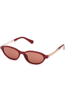 MAX&Co. Mo0158 66E Sunglasses Injected Round Normal - Black