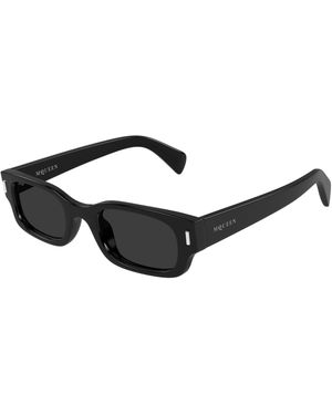 McQueen Am0549S 001 Sunglasses Acetate Round - Black