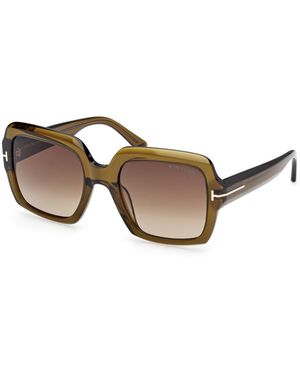 Tom Ford Ft1082 Kaya 51F Sunglasses Acetate Squared Normal - Black