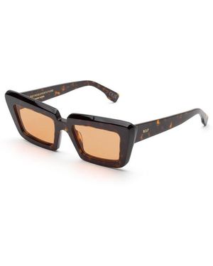 Retrosuperfuture 17M Coccodrillo Meteorite Sunglasses Acetate Squared Normal - Black