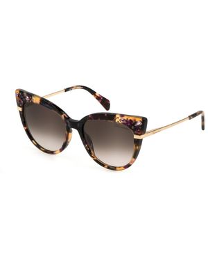 Blumarine Sbm835S 0Aen Sunglasses Acetate Cat Eye Normal Shaded - Black