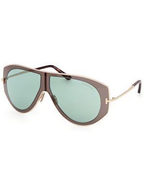 Tom Ford Ft1430 Cade-02 20N Sunglasses Metal Pilot Normal - Green