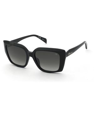 Blumarine Sbm241S 700 Sunglasses Acetate Smoke Squared Normal Nuanced - Black
