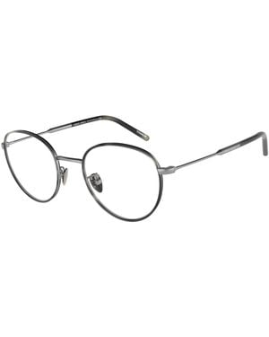 Giorgio Armani Ar5114T 3280 Optical Frames Titanium Transparent Round Normal - Black