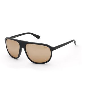 Lozza Sl4417 703X Sunglasses Acetate Pilot Normal Mirrored - Black
