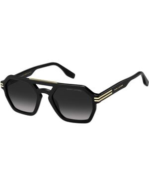 Marc Jacobs Marc 587/S 807/9O Sunglasses Acetate Geometric Normal Shaded - Black