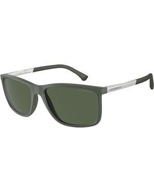 Emporio Armani Ea4058 50589A Sunglasses Injected Squared Polarized - Green