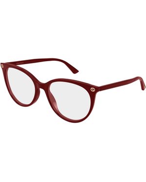 Gucci Gg0027O 021 Optical Frames Acetate Transparent Round - Black