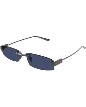 Balenciaga Bb0488S 013 Sunglasses Metal Squared - Black