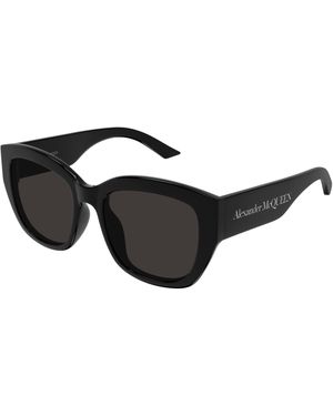 McQueen Am0451Sa 001 Sunglasses Acetate Butterfly - Black