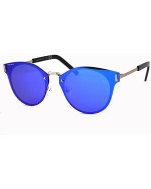Polar Bonnie 2C Outlet Sunglasses Metal Cat Eye Ized - Blue