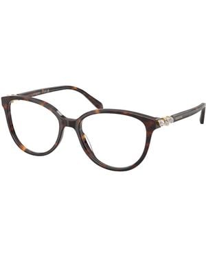 Swarovski Sk2070 1002 Optical Frames Acetate Transparent Pantos Normal - Black