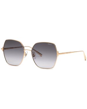 Chopard Schl02M 300 Sunglasses Metal Geometric Anti-Glare Shaded - Black
