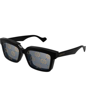 Gucci Gg1543S 001 Sunglasses Acetate Transparent Squared - Black