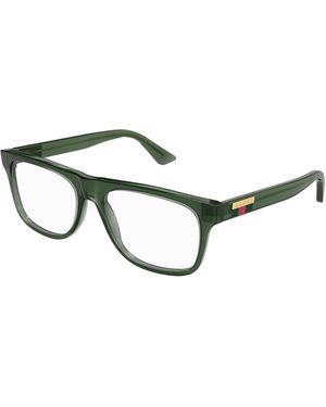 Gucci Gg1117O 005 Optical Frames Injected Transparent Squared - Black