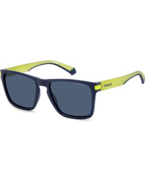 Polaroid Pld 2139/S Fll/C3 Sunglasses Plastic Squared Polarized - Black