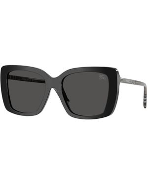 Burberry Be4456 416587 Sunglasses Acetate Squared Normal - Black