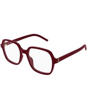 Saint Laurent Sl M190 005 Optical Frames Acetate Transparent Squared - Black