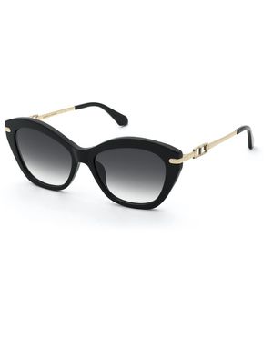 Twinset Stw148 700 Sunglasses Acetate Smoke Butterfly Normal Nuanced - Black