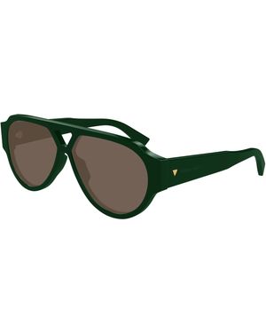 Bottega Veneta Bv1318S 003 Sunglasses Acetate Pilot - Green