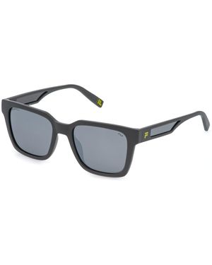 Fila Sfia14 968P Sunglasses Injected Smoke Squared Mirror - Black