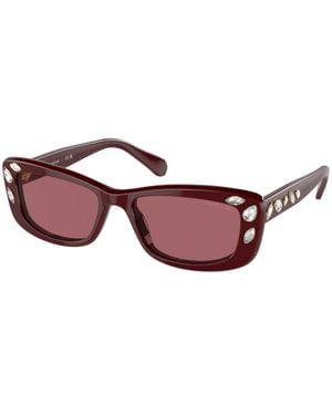 Swarovski Sk6008 100869 Sunglasses Acetate Pillow Normal - Purple