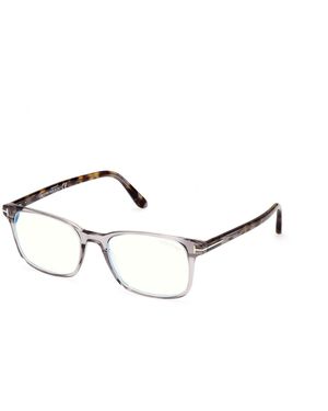 Tom Ford Ft5831-B 020 Light Blocking Glasses Acetate Squared Normal - Black