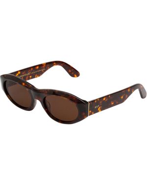 Retrosuperfuture 6Df Cinema Burnt Sunglasses Acetate Geometric Normal - Black