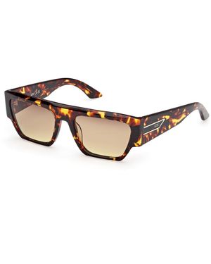 Gcds Gd0064 52K Sunglasses Acetate Geometric Normal Shaded - Black