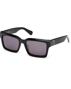 MAX&Co. Mo0132 01A Sunglasses Acetate Smoke Squared Normal - Black