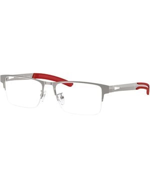FERRARI SCUDERIA Fz7017D 104 Optical Frames Metal Transparent Squared Normal - Black