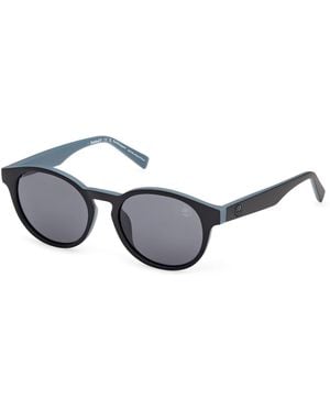 Timberland Tb00077 02D Sunglasses Injected Round Polarized - Black