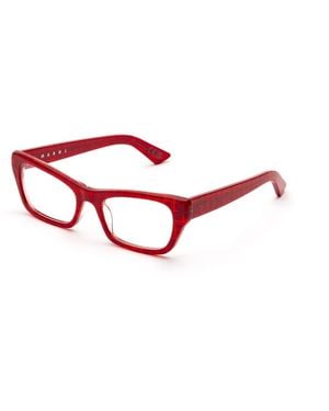 Marni Tup Akelu Comb Optical Frames Acetate Squared - Black