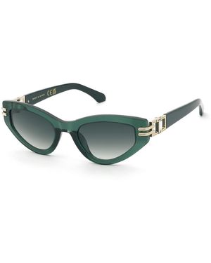 Twinset Stw114 06Hq Sunglasses Acetate Cat Eye Normal Nuanced - Green
