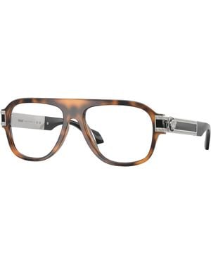 Versace Ve3395U 5264 Optical Frames Acetate Transparent Pilot Normal - Black