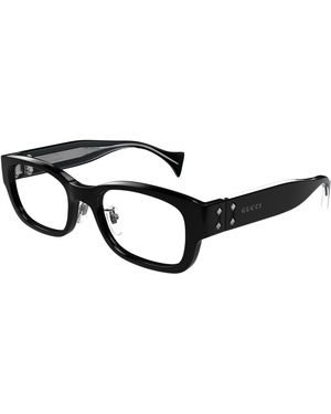 Gucci Gg1744Oj 001 Optical Frames Acetate Transparent Squared - Black