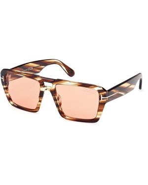 Tom Ford Ft1153 Redford 55E Sunglasses Acetate Squared Photochromatic - Black