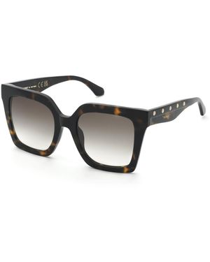 Twinset Stw105 04Bl Sunglasses Acetate Squared Normal Shaded - Black