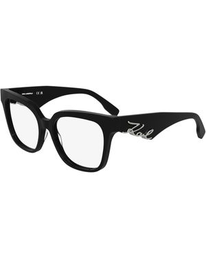 KARL LAGERFELD Kl6190 001 Optical Frames Acetate Squared Normal - Black