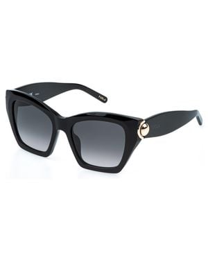 Furla Sfu979 700 Sunglasses Acetate Smoke Squared Normal Nuanced - Black