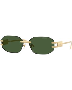 Versace Ve2274 100271 Sunglasses Metal Geometric Normal - Green