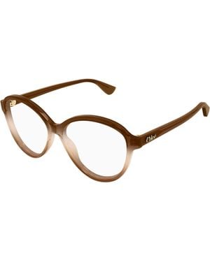 Chloé Ch0392O 005 Optical Frames Acetate Transparent Round - Black