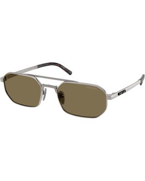 Prada Pr D53S 23J90F Sunglasses Metal Geometric Normal - Black