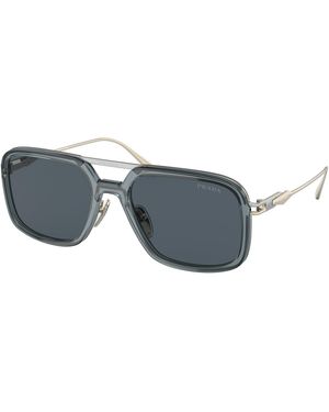 Prada Pr 57Zs 19F09T Sunglasses Metal Pillow Normal - Black