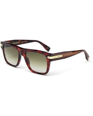 Hublot H043 152.120 Sunglasses Acetate Squared Normal Shaded - Brown