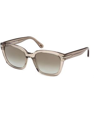 Tom Ford Ft1216 Haylay 45G Sunglasses Acetate Squared Normal - Black
